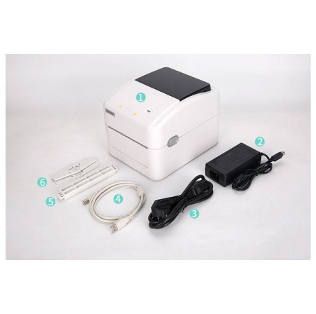 Термопринтер для друку етикеток бирок наклейок Xprinter XP-420B USB (для штрих-кодів)